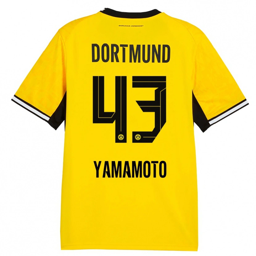 Danxen Mænd Takato Yamamoto #43 Gul Sort Hvid Hjemmebane Spillertrøjer 2026/27 Trøje T-Shirt