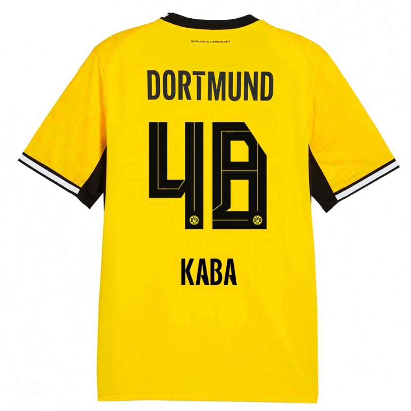 Danxen Mænd Mussa Kaba #48 Gul Sort Hvid Hjemmebane Spillertrøjer 2026/27 Trøje T-Shirt