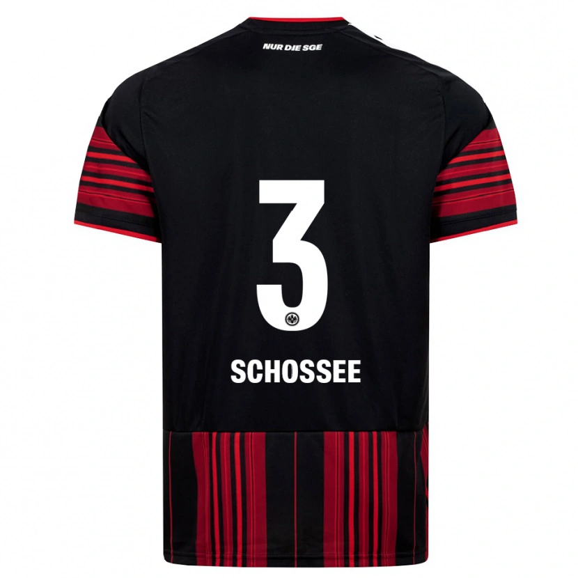 Danxen Mænd Maurice Schossee #3 Sort Rød Hvid Hjemmebane Spillertrøjer 2026/27 Trøje T-Shirt