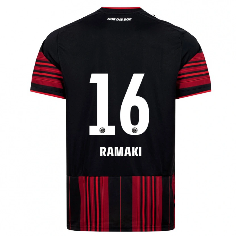 Danxen Mænd Davyd Ramaki #16 Sort Rød Hvid Hjemmebane Spillertrøjer 2026/27 Trøje T-Shirt