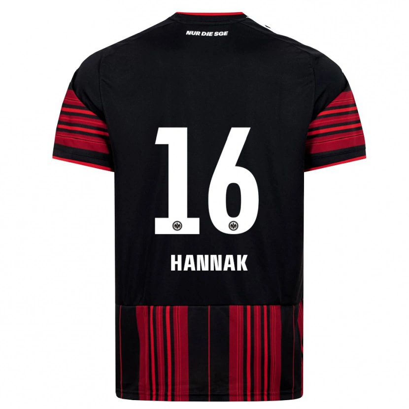 Danxen Mænd Tim Hannak #16 Sort Rød Hvid Hjemmebane Spillertrøjer 2026/27 Trøje T-Shirt
