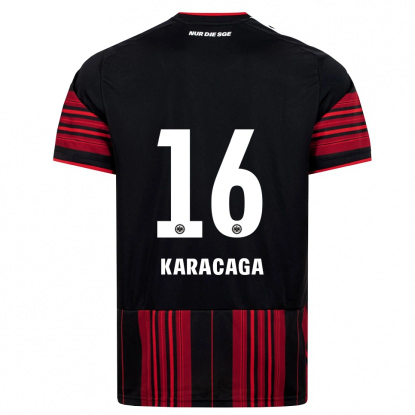 Danxen Mænd Tom Karacaga #16 Sort Rød Hvid Hjemmebane Spillertrøjer 2026/27 Trøje T-Shirt