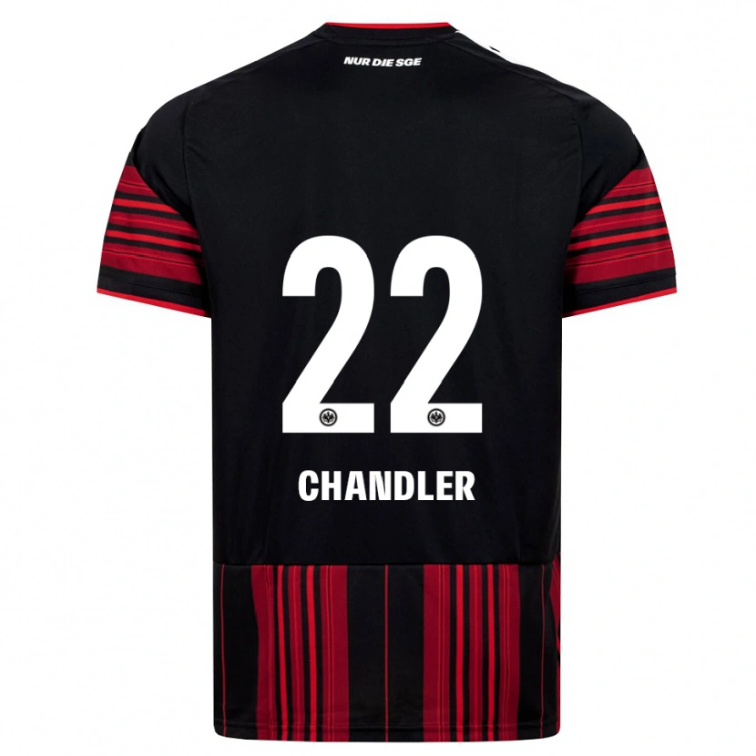 Danxen Mænd Timothy Chandler #22 Sort Rød Hvid Hjemmebane Spillertrøjer 2026/27 Trøje T-Shirt