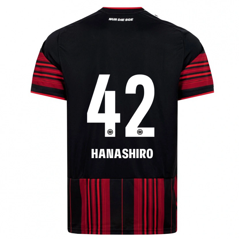 Danxen Mænd Rinto Hanashiro #42 Sort Rød Hvid Hjemmebane Spillertrøjer 2026/27 Trøje T-Shirt
