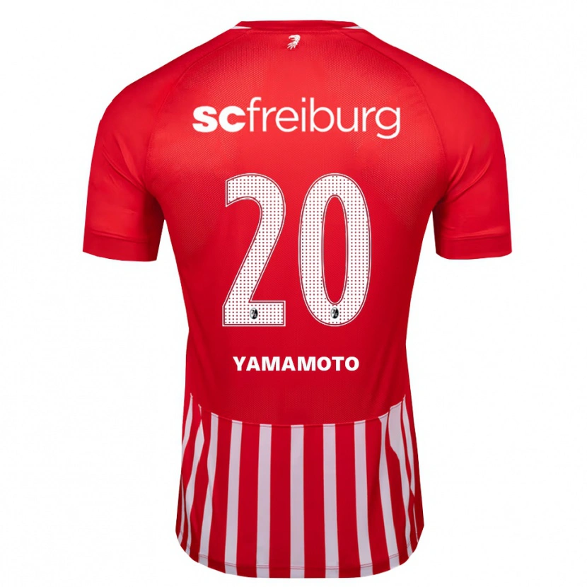 Danxen Mænd Rihito Yamamoto #20 Rød Hvid Sort Hjemmebane Spillertrøjer 2026/27 Trøje T-Shirt