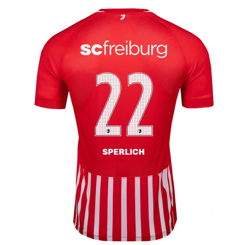 Danxen Mænd Nino Sperlich #22 Rød Hvid Sort Hjemmebane Spillertrøjer 2026/27 Trøje T-Shirt