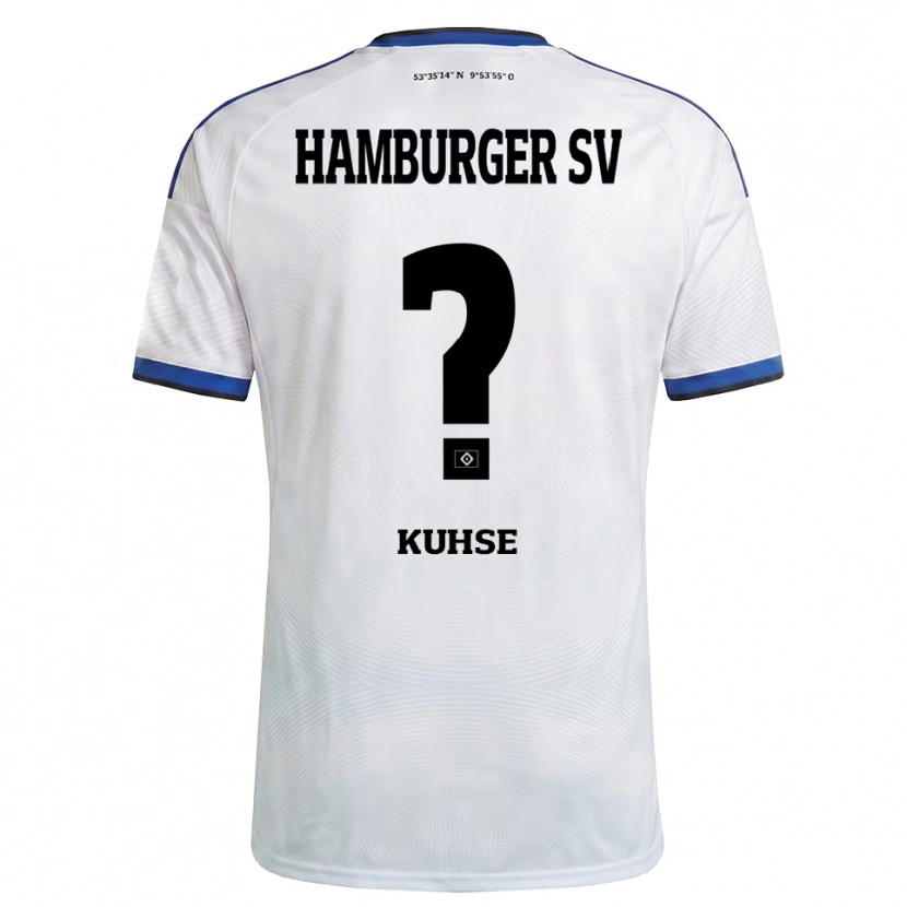 Danxen Mænd Michael Kuhse #0 Hvid Sort Blå Hjemmebane Spillertrøjer 2026/27 Trøje T-Shirt