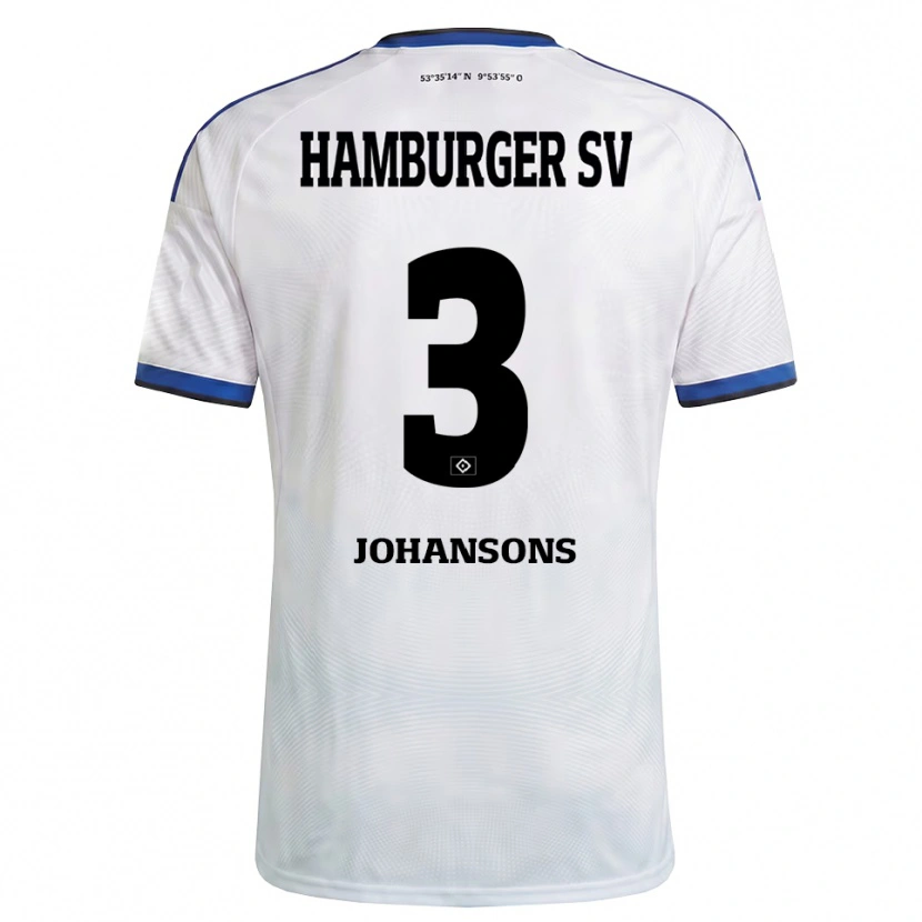 Danxen Mænd Paul Johansons #3 Hvid Sort Blå Hjemmebane Spillertrøjer 2026/27 Trøje T-Shirt