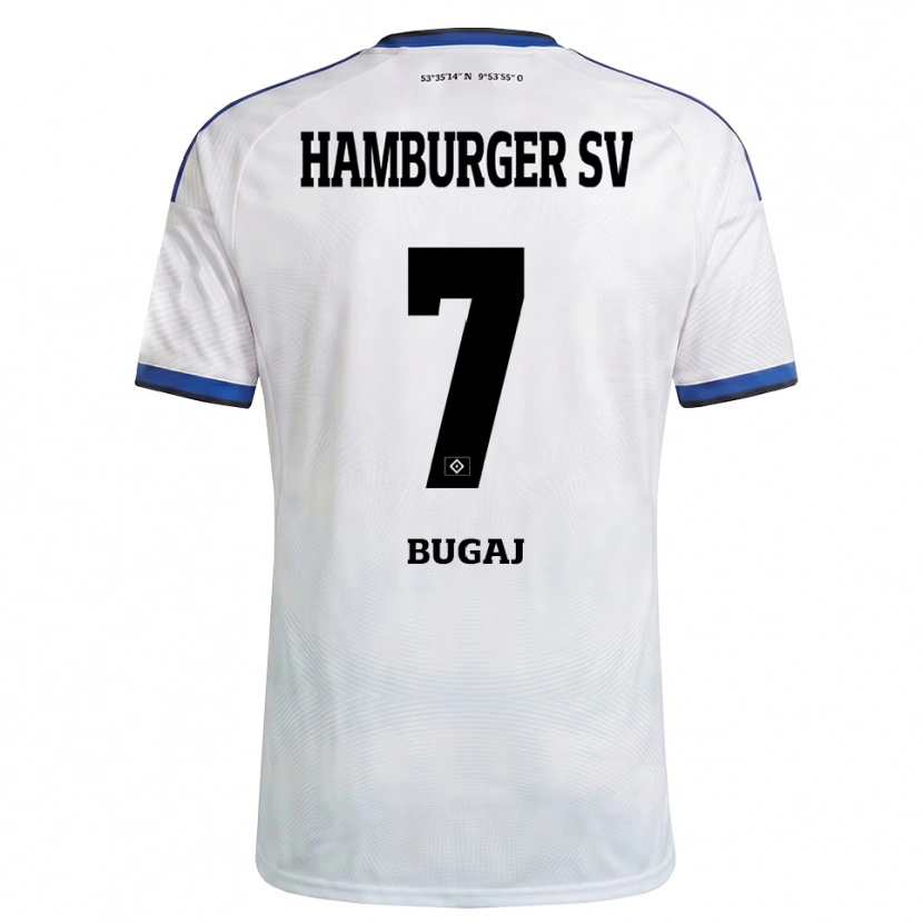 Danxen Mænd Jan-Luca Bugaj #7 Hvid Sort Blå Hjemmebane Spillertrøjer 2026/27 Trøje T-Shirt