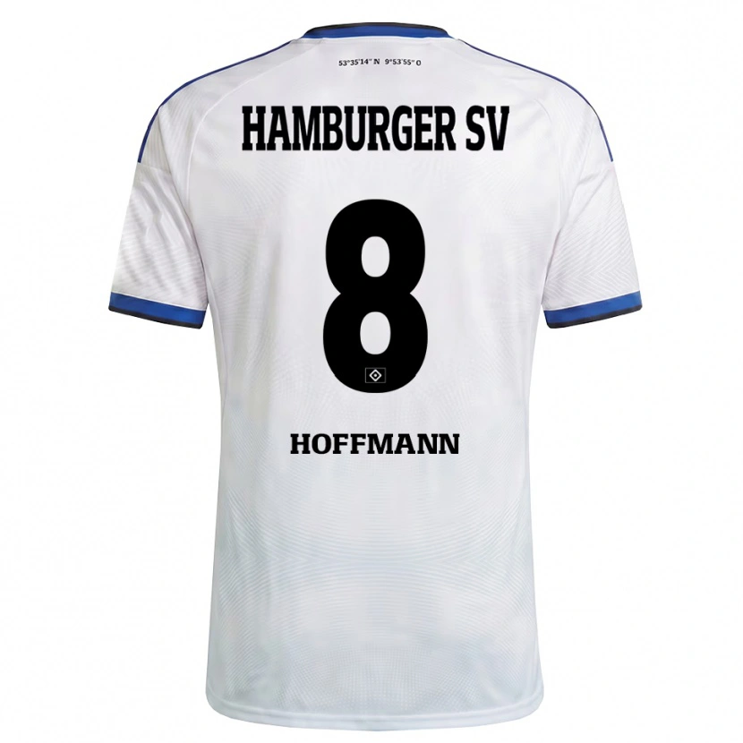 Danxen Mænd Nick Hoffmann #8 Hvid Sort Blå Hjemmebane Spillertrøjer 2026/27 Trøje T-Shirt