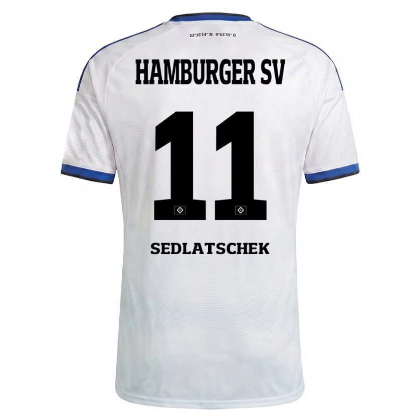 Danxen Mænd Thierry Sedlatschek #11 Hvid Sort Blå Hjemmebane Spillertrøjer 2026/27 Trøje T-Shirt