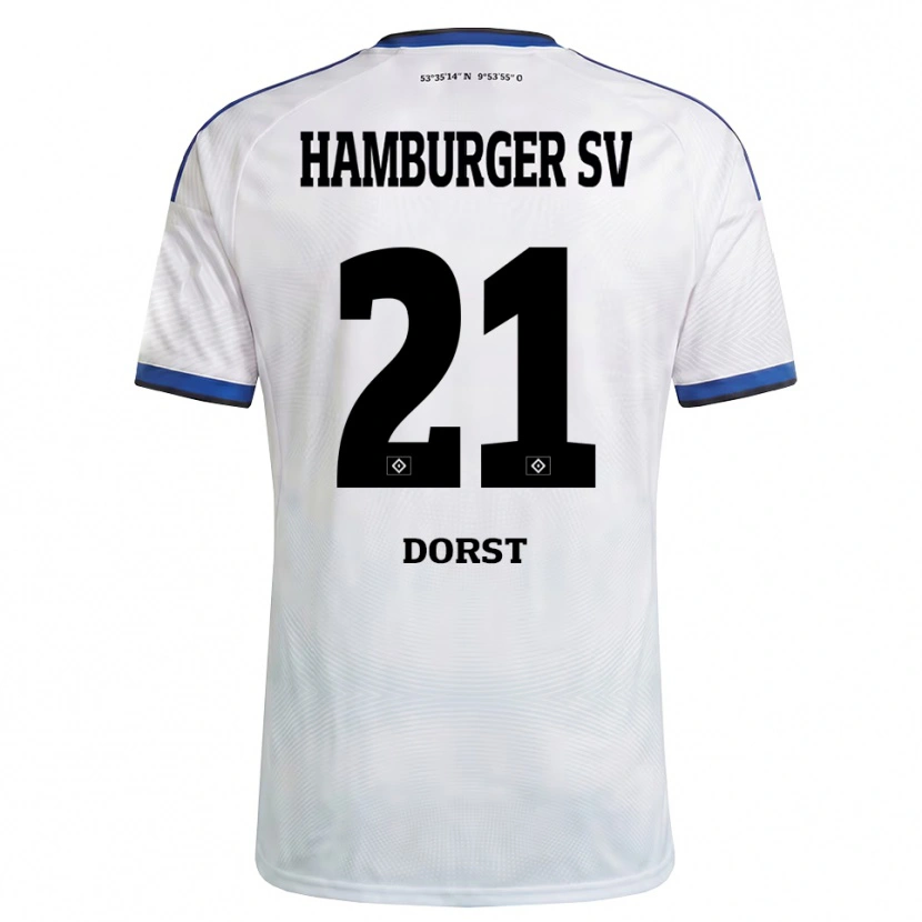 Danxen Mænd Dana Dorst #21 Hvid Sort Blå Hjemmebane Spillertrøjer 2026/27 Trøje T-Shirt