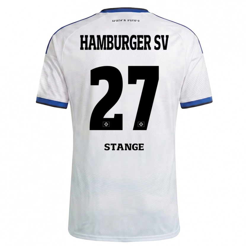 Danxen Mænd Tobias Stange #27 Hvid Sort Blå Hjemmebane Spillertrøjer 2026/27 Trøje T-Shirt