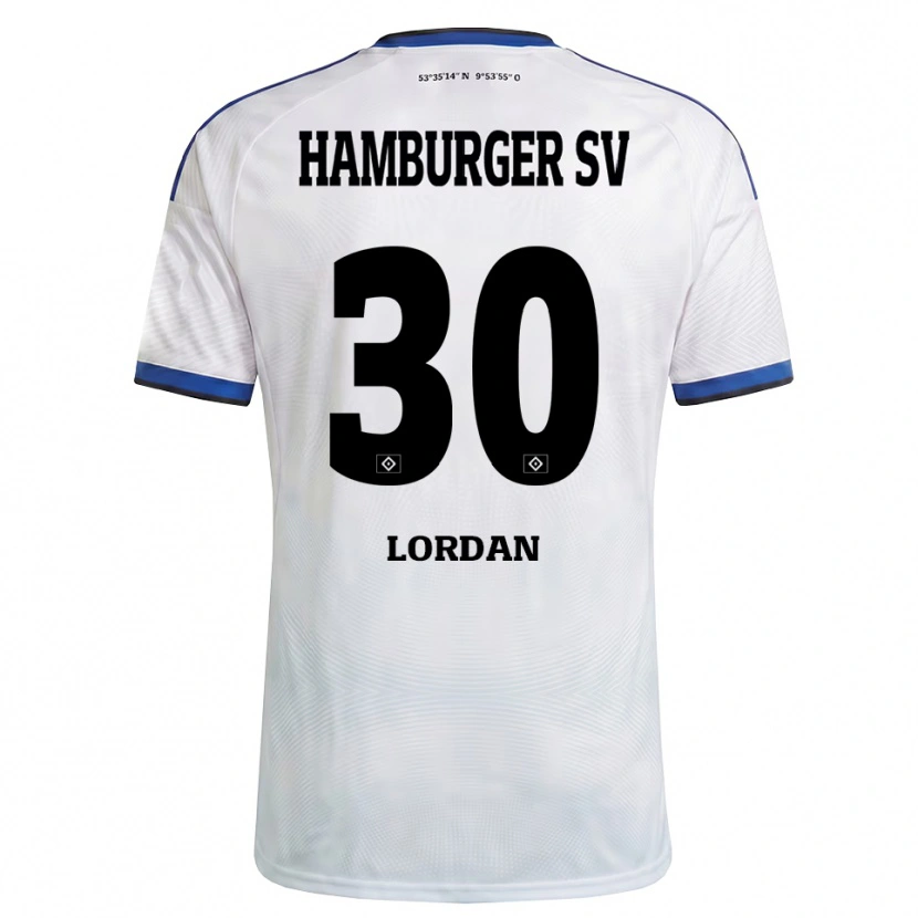 Danxen Mænd Dylan Lordan #30 Hvid Sort Blå Hjemmebane Spillertrøjer 2026/27 Trøje T-Shirt
