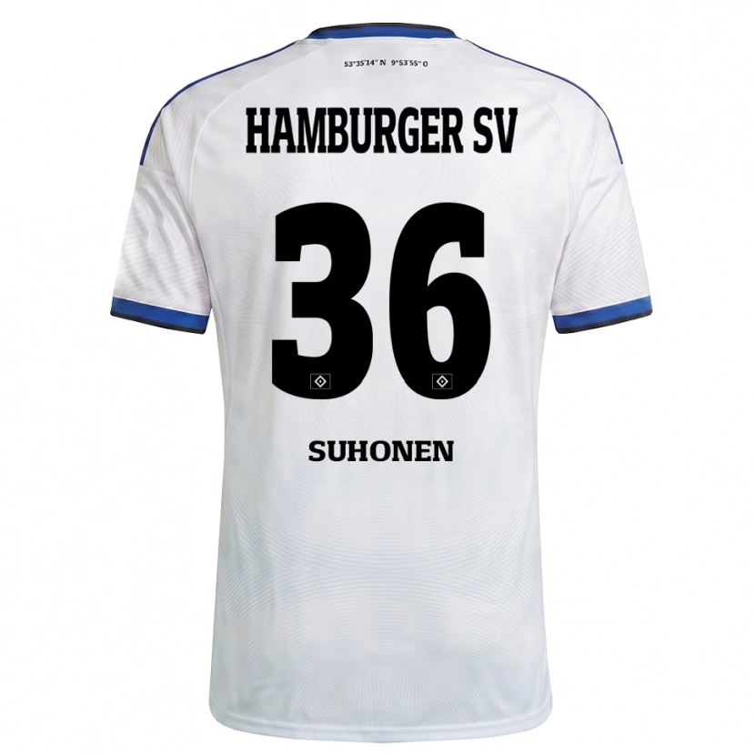 Danxen Mænd Anssi Suhonen #36 Hvid Sort Blå Hjemmebane Spillertrøjer 2026/27 Trøje T-Shirt