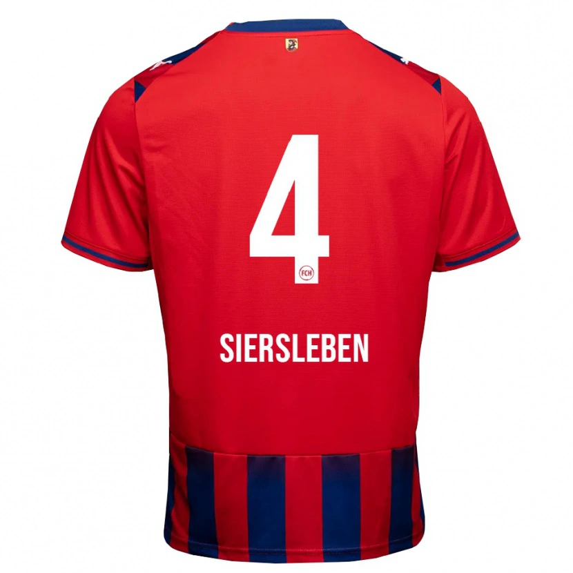 Danxen Mænd Tim Siersleben #4 Kongelig Blå Hvid Rød Hjemmebane Spillertrøjer 2026/27 Trøje T-Shirt