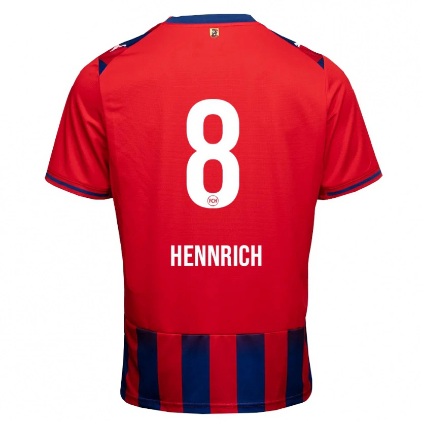 Danxen Mænd Paul Hennrich #8 Kongelig Blå Hvid Rød Hjemmebane Spillertrøjer 2026/27 Trøje T-Shirt