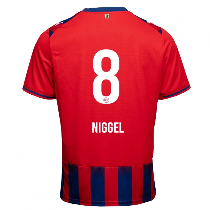 Danxen Mænd Henrik Niggel #8 Kongelig Blå Hvid Rød Hjemmebane Spillertrøjer 2026/27 Trøje T-Shirt