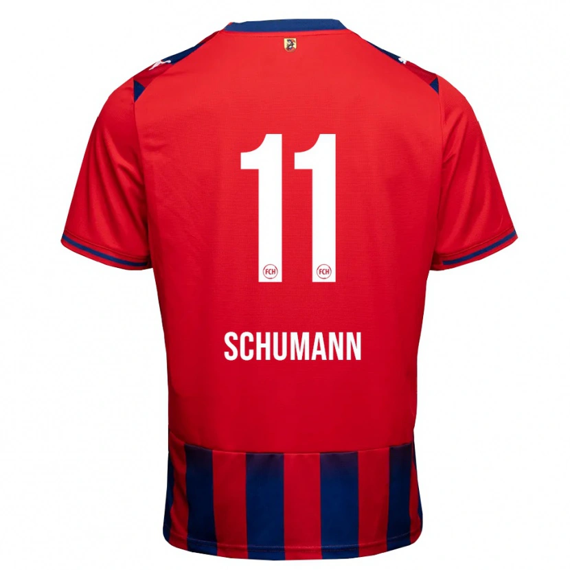 Danxen Mænd Stefan Schumann #11 Kongelig Blå Hvid Rød Hjemmebane Spillertrøjer 2026/27 Trøje T-Shirt