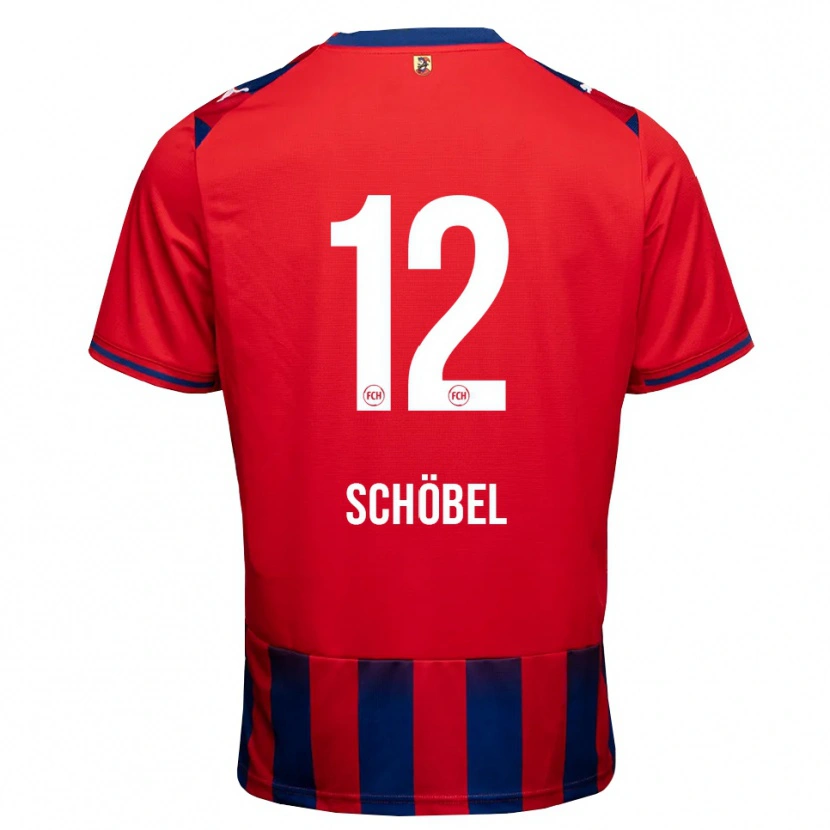 Danxen Mænd Etienne Schöbel #12 Kongelig Blå Hvid Rød Hjemmebane Spillertrøjer 2026/27 Trøje T-Shirt
