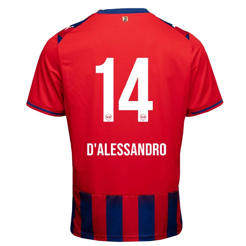 Danxen Mænd Aldo D'alessandro #14 Kongelig Blå Hvid Rød Hjemmebane Spillertrøjer 2026/27 Trøje T-Shirt
