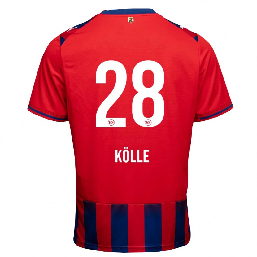 Danxen Mænd Adam Kölle #28 Kongelig Blå Hvid Rød Hjemmebane Spillertrøjer 2026/27 Trøje T-Shirt