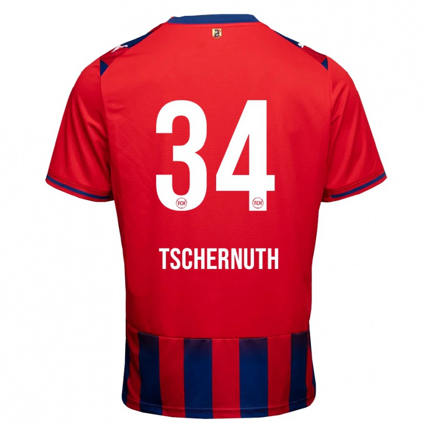 Danxen Mænd Paul Tschernuth #34 Kongelig Blå Hvid Rød Hjemmebane Spillertrøjer 2026/27 Trøje T-Shirt