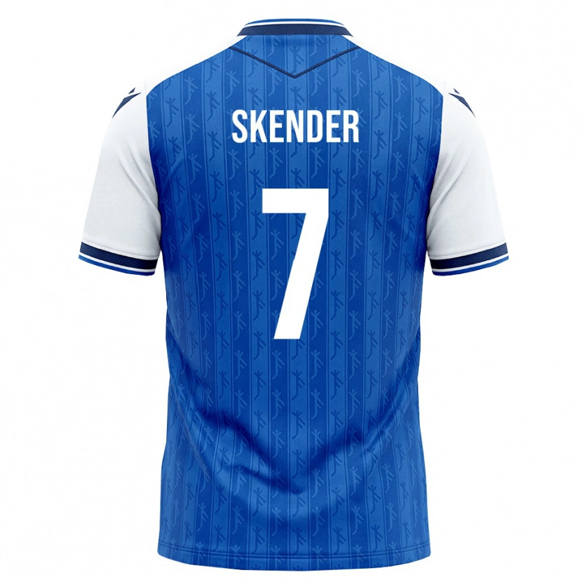 Danxen Mænd Alexandros Skender #7 Kongelig Blå Hvid Hjemmebane Spillertrøjer 2026/27 Trøje T-Shirt