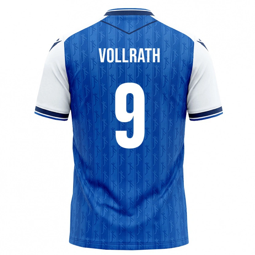 Danxen Mænd Lucas Vollrath #9 Kongelig Blå Hvid Hjemmebane Spillertrøjer 2026/27 Trøje T-Shirt