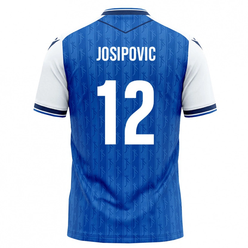 Danxen Mænd Mihael Josipovic #12 Kongelig Blå Hvid Hjemmebane Spillertrøjer 2026/27 Trøje T-Shirt