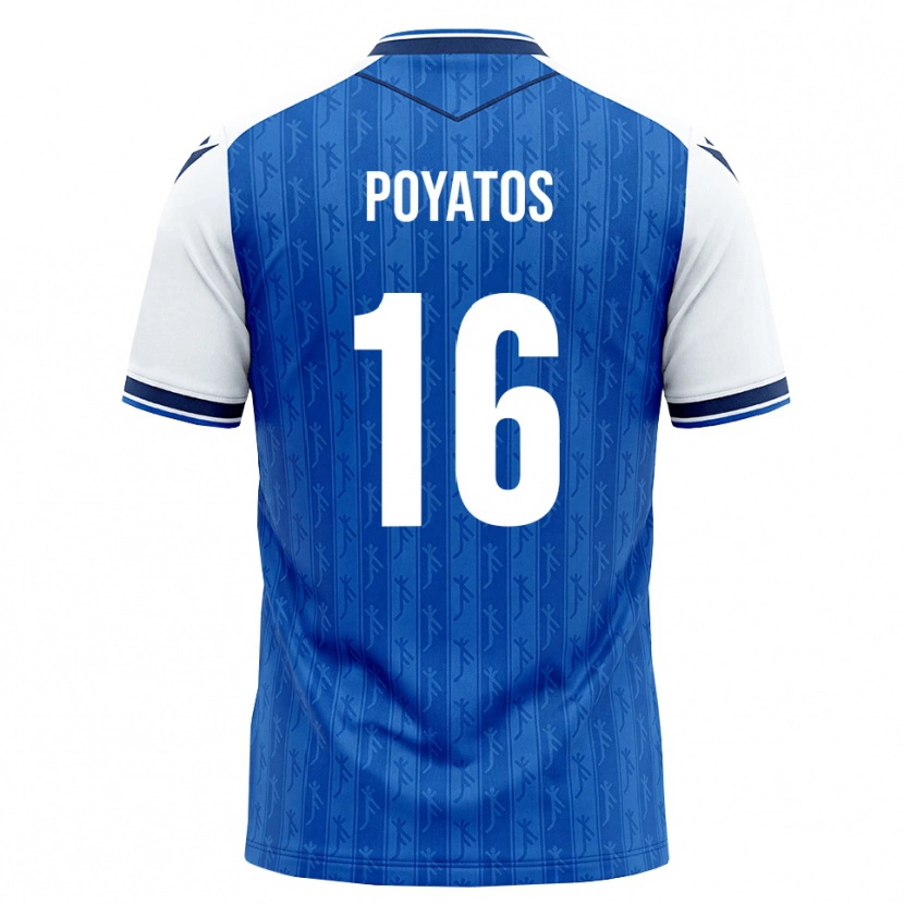 Danxen Mænd Miguel Poyatos #16 Kongelig Blå Hvid Hjemmebane Spillertrøjer 2026/27 Trøje T-Shirt