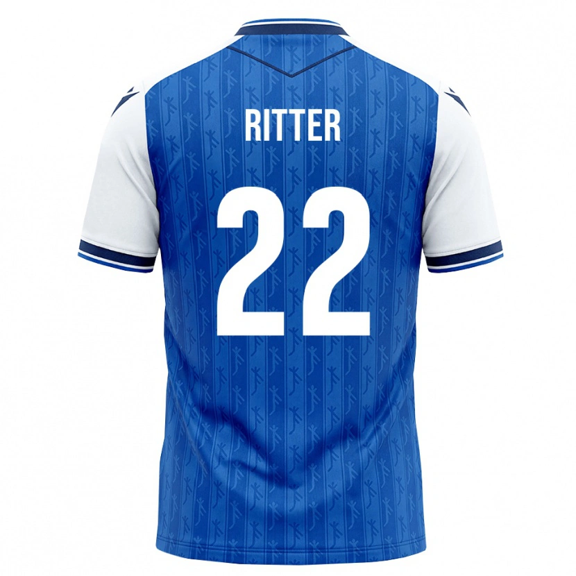 Danxen Mænd Sara Ritter #22 Kongelig Blå Hvid Hjemmebane Spillertrøjer 2026/27 Trøje T-Shirt