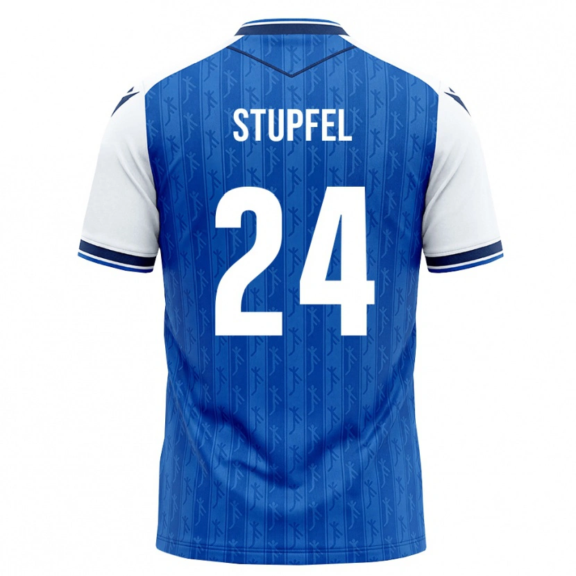 Danxen Mænd Janis Stupfel #24 Kongelig Blå Hvid Hjemmebane Spillertrøjer 2026/27 Trøje T-Shirt