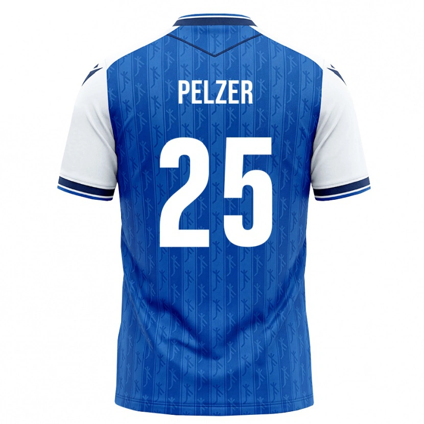 Danxen Mænd Gianluca Pelzer #25 Kongelig Blå Hvid Hjemmebane Spillertrøjer 2026/27 Trøje T-Shirt