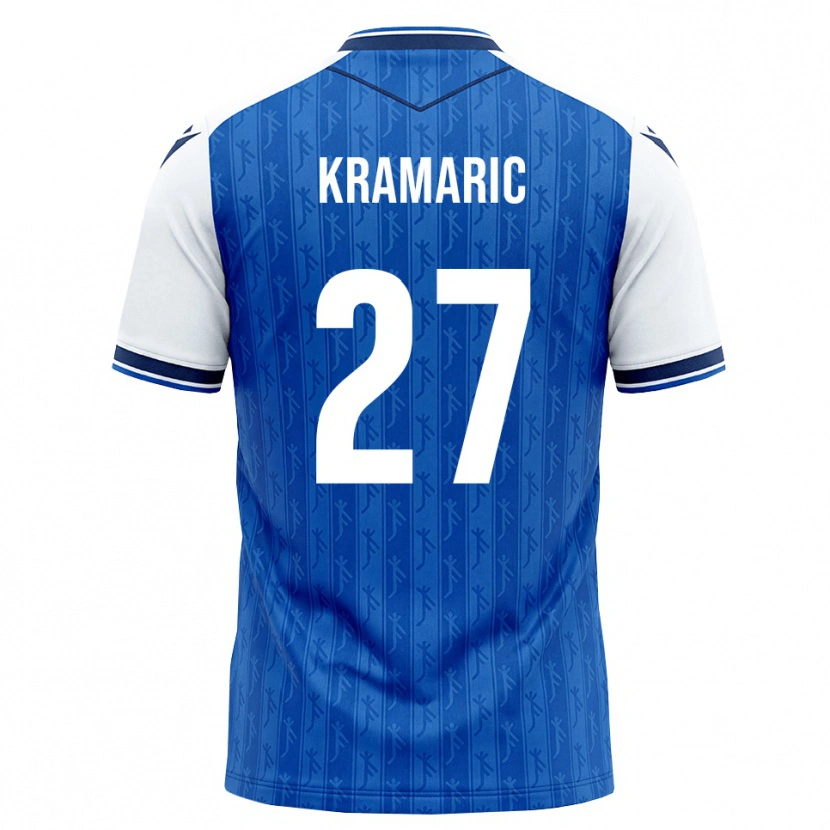 Danxen Mænd Andrej Kramaric #27 Kongelig Blå Hvid Hjemmebane Spillertrøjer 2026/27 Trøje T-Shirt