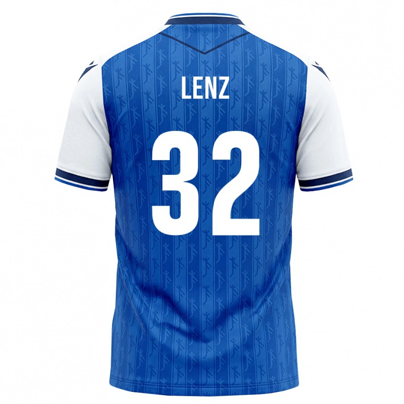 Danxen Mænd Cajetan Lenz #32 Kongelig Blå Hvid Hjemmebane Spillertrøjer 2026/27 Trøje T-Shirt