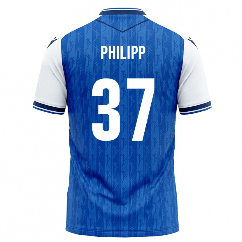 Danxen Mænd Luca Philipp #37 Kongelig Blå Hvid Hjemmebane Spillertrøjer 2026/27 Trøje T-Shirt