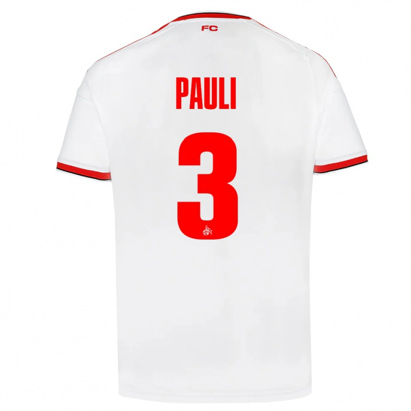 Danxen Mænd Julian Pauli #3 Hvid Rød Sort Hjemmebane Spillertrøjer 2026/27 Trøje T-Shirt