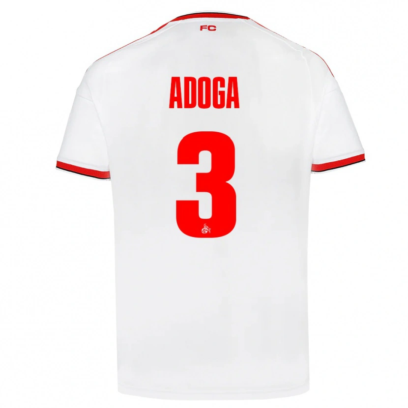 Danxen Mænd Brian Adoga #3 Hvid Rød Sort Hjemmebane Spillertrøjer 2026/27 Trøje T-Shirt