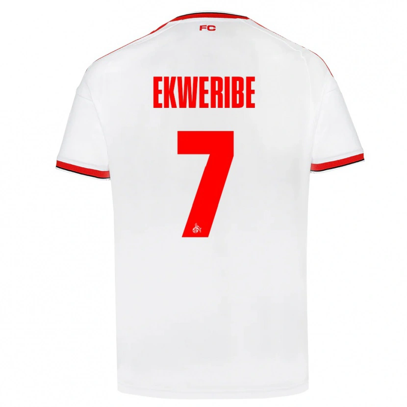 Danxen Mænd Kevin Ekweribe #7 Hvid Rød Sort Hjemmebane Spillertrøjer 2026/27 Trøje T-Shirt