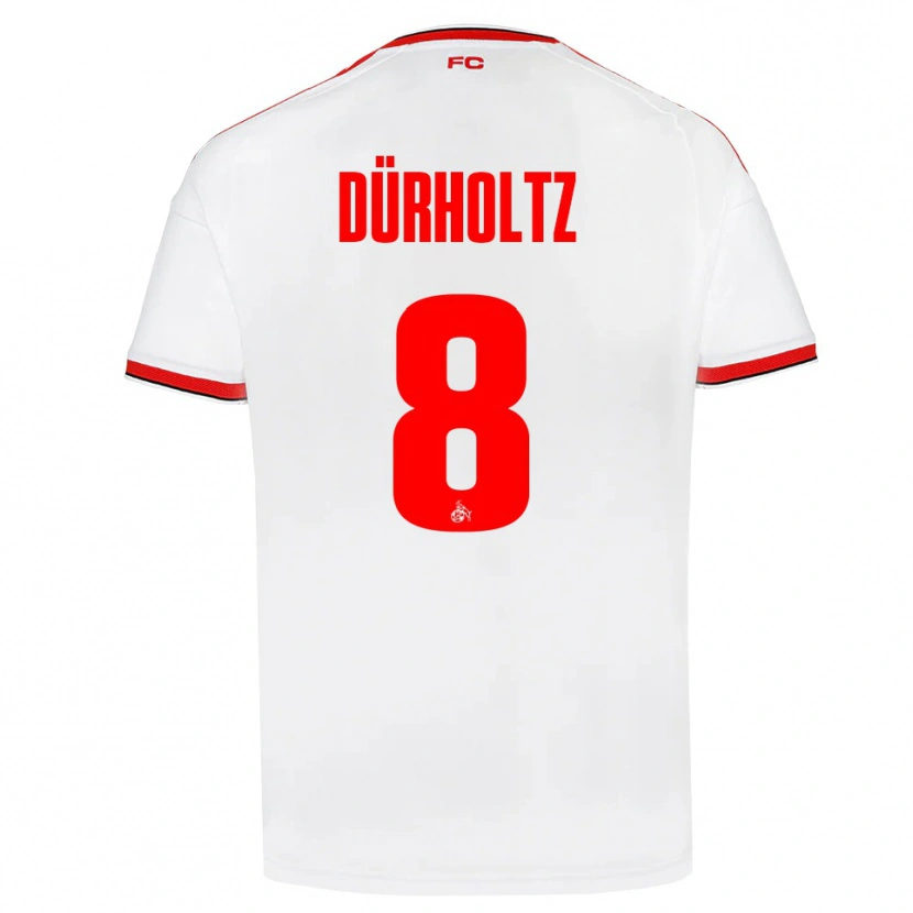 Danxen Mænd Luca Dürholtz #8 Hvid Rød Sort Hjemmebane Spillertrøjer 2026/27 Trøje T-Shirt