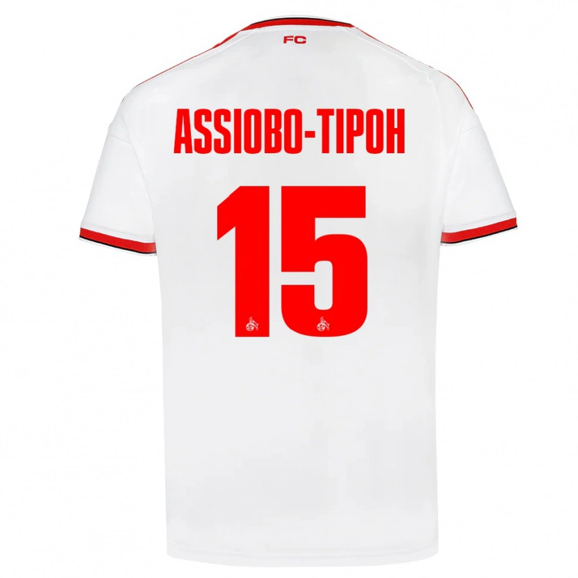 Danxen Mænd Elfried Assiobo-Tipoh #15 Hvid Rød Sort Hjemmebane Spillertrøjer 2026/27 Trøje T-Shirt