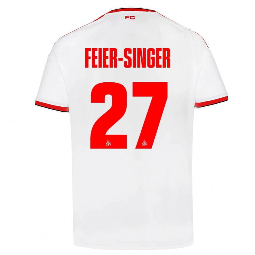 Danxen Mænd Laura Feier-Singer #27 Hvid Rød Sort Hjemmebane Spillertrøjer 2026/27 Trøje T-Shirt