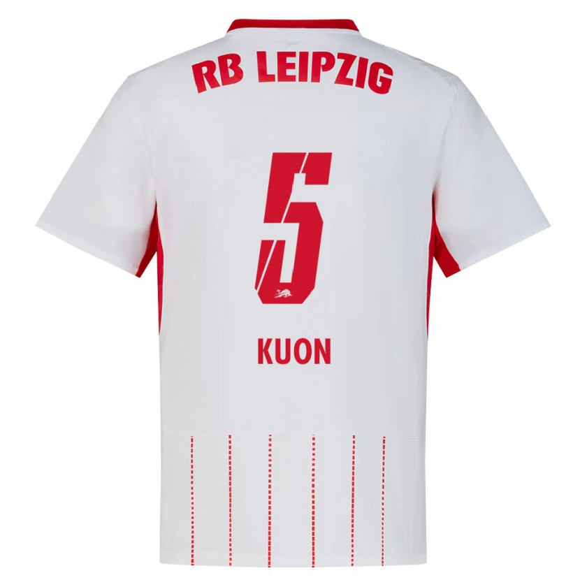 Danxen Mænd Xaver Kuon #5 Rød Hvid Gul Hjemmebane Spillertrøjer 2026/27 Trøje T-Shirt