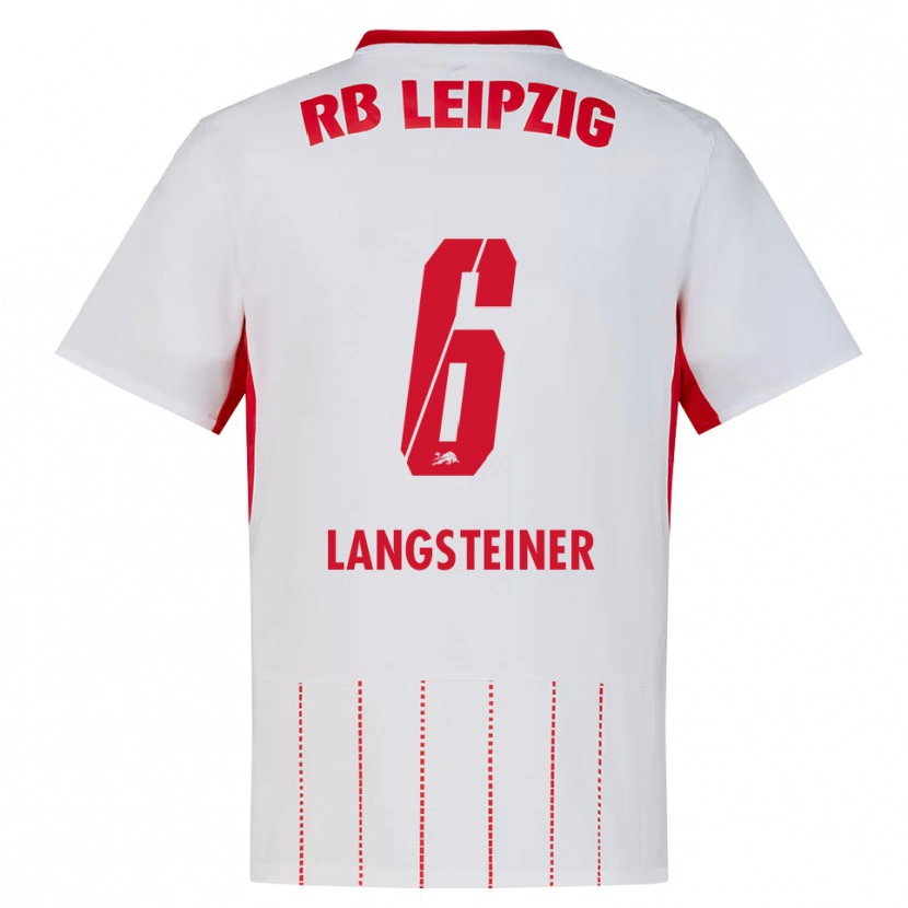 Danxen Mænd Toni Langsteiner #6 Rød Hvid Gul Hjemmebane Spillertrøjer 2026/27 Trøje T-Shirt