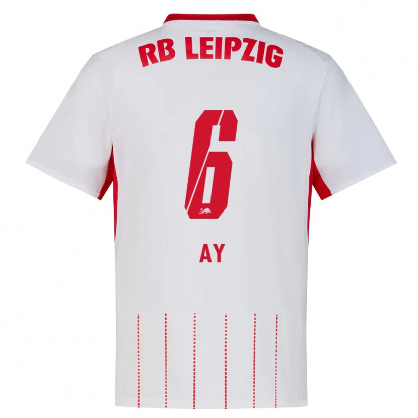 Danxen Mænd Koby Ay #6 Rød Hvid Gul Hjemmebane Spillertrøjer 2026/27 Trøje T-Shirt
