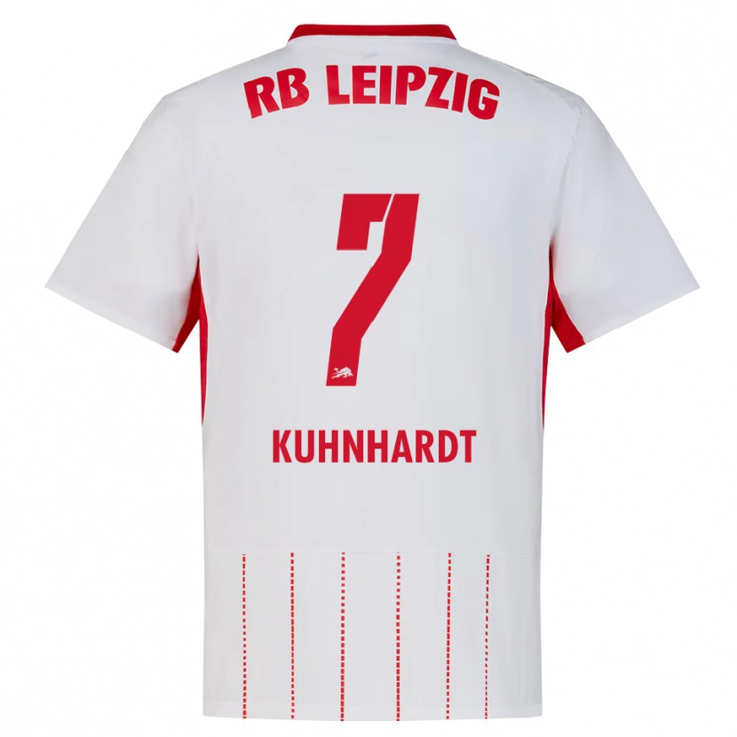 Danxen Mænd Paul Kühnhardt #7 Rød Hvid Gul Hjemmebane Spillertrøjer 2026/27 Trøje T-Shirt