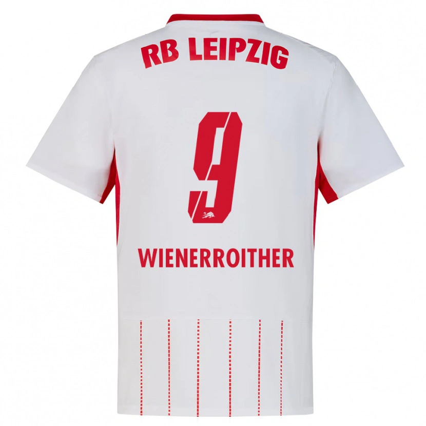 Danxen Mænd Katja Wienerroither #9 Rød Hvid Gul Hjemmebane Spillertrøjer 2026/27 Trøje T-Shirt