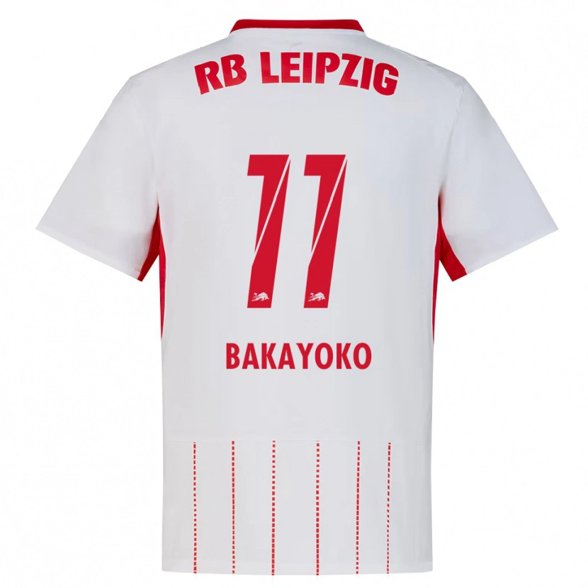 Danxen Mænd Johan Bakayoko #11 Rød Hvid Gul Hjemmebane Spillertrøjer 2026/27 Trøje T-Shirt