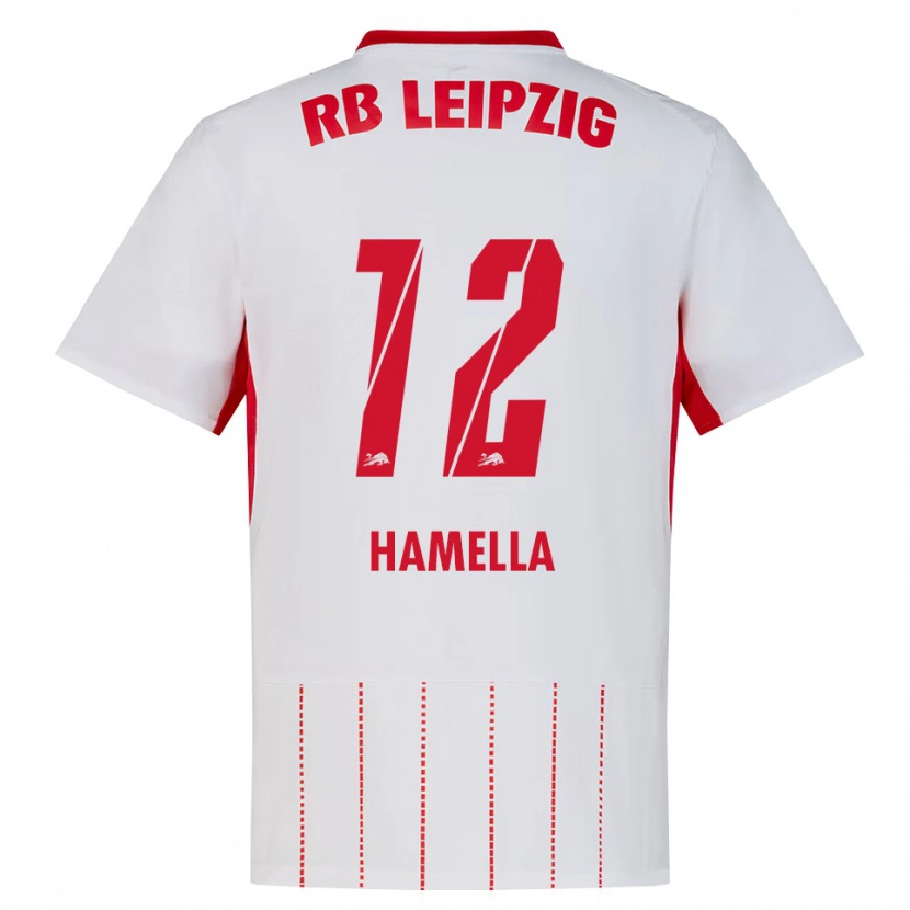 Danxen Mænd Karl Hamella #12 Rød Hvid Gul Hjemmebane Spillertrøjer 2026/27 Trøje T-Shirt